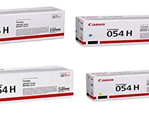 Canon CRG 054 High Yield Toner Cartridge for LBP622 & MF644, Bundle with Black 3100 Pages Yield/Cyan 2300 Pages Yield/Magenta 2300 Pages Yield/Yellow 2300 Pages Yield