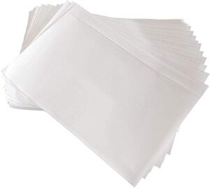 100 pack 7.5″ x 5.5″ clear self-adhesive top loading packing list/shipping label envelopes pouches