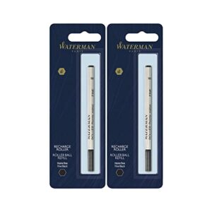 waterman(r) refill, rollerball, fine point, 0.5 mm, black (2-pack)