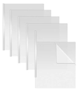 sliding bar clear report covers, 50 per box, white slider bars, durable 5 mil poly thickness, letter size, by better office products, transparent report covers with white slider bars, box of 50