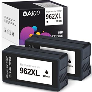 OA100 962XL Black Remanufactured Ink Cartridge Replacement for HP 962XL 962 for OfficeJet Pro 9010 9015 9018 2 Black 962XL Black Ink Cartridge Combo Pack