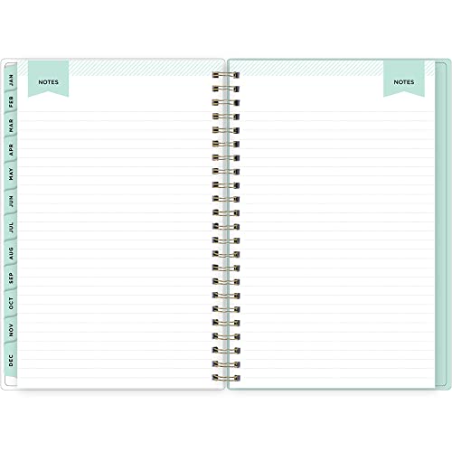 Day Designer for Blue Sky 2023 Weekly and Monthly Planner, 5" x 8", Frosted Cover, Wirebound, Secret Garden Mint (140103-23)