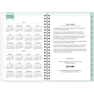 Day Designer for Blue Sky 2023 Weekly and Monthly Planner, 5" x 8", Frosted Cover, Wirebound, Secret Garden Mint (140103-23)