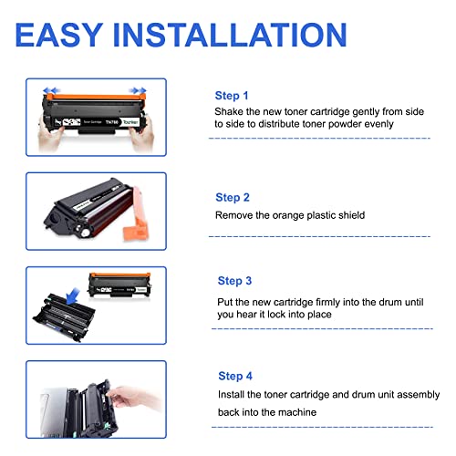 TN760 Toner for Brother Printer Compatible Replacement for Brother TN760 TN-760 TN 760 TN-730 TN730 Toner for Brother Printer HL-L2350DW HL-L2395DW DCP-L2550DW MFC-L2750DW MFC-L210DW Toner (2 Black)