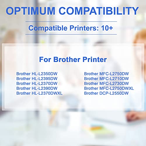 TN760 Toner for Brother Printer Compatible Replacement for Brother TN760 TN-760 TN 760 TN-730 TN730 Toner for Brother Printer HL-L2350DW HL-L2395DW DCP-L2550DW MFC-L2750DW MFC-L210DW Toner (2 Black)