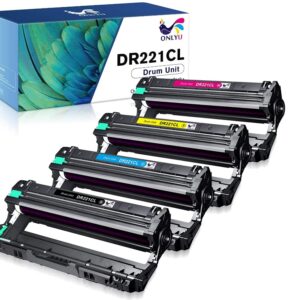 ONLYU Remanufactured Drum Unit Replacement for Brother DR221CL DR-221CL DR221 DR 221 CL for Brother MFC-9130CW MFC-9330CW HL-3170CDW HL-3180CDW HL-3140CW MFC-9340CDW DCP-9020CDN Printer (4 Pack)