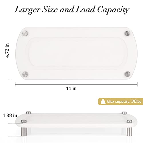 Ozzptuu Sink Caddy Instant Dry Kitchen Sink Organizer Sponge Holder for Kitchen Sink Diatomaceous Pedestal Stand Riser with Stainless Steel Feet Protection for Modern Home (White)