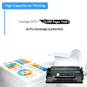 TRUE IMAGE Compatible Toner Cartridge Replacement for Canon 057H 057 CRG-057H Work with ImageCLASS MF445dw LBP226dw LBP227dw LBP228dw MF448dw MF449dw LBP226 MF445 Printer Ink (Black, 1-Pack)