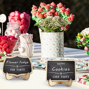 20PCS Mini Chalkboard Signs with 1 Erasable Chalk Marker,Small Chalkboard with Support Easels,Chalkboard Place Cards,Table Numbers,Food Labels for Party Buffet,Weddings,Special Events