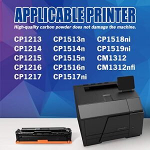 INK E-SALE Remanufactured Toner Cartridge Replacement for HP 125A CB540A CB541A CB542A CB543A Canon 116 Toner 4 packs Set for HP LaserJet CP1215 CP1518ni CP1515n CM1312nfi CM1312 MFP Printer