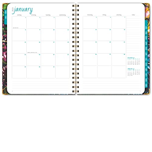 HARDCOVER 2023 Planner: (November 2022 Through December 2023) 8.5"x11" Daily Weekly Monthly Planner Yearly Agenda. Bookmark, Pocket Folder and Sticky Note Set (Black Tree Seasons)