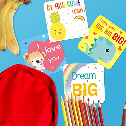 60 Lunch Box Notes for Kids Cute Motivational and Inspirational Thinking of You Cards for Boy’s and Girl’s Lunchbox