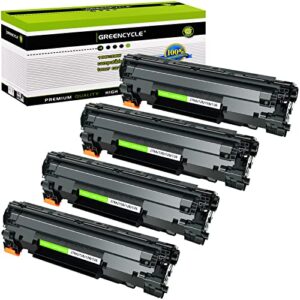 greencycle 4 pk compatible black laser toner cartridges ce278a 78a compatible for hp laserjet p1606dn p1566