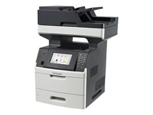 lexmark mx710de monochrome printer with scanner, copier and fax – 24t7401,gray/white