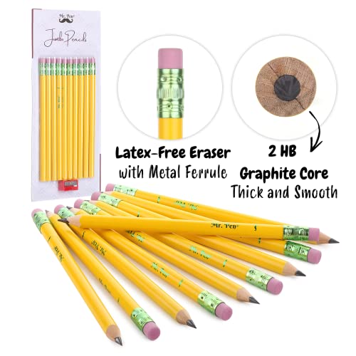 Mr. Pen- Jumbo Pencils, 10 Pencils and 1 Sharpener, Big Pencil, Fat Pencils, Jumbo Pencils for Preschoolers, Fat Pencils for Kindergarten, Thick Pencils, Big Pencils for Preschoolers, Large Pencil.