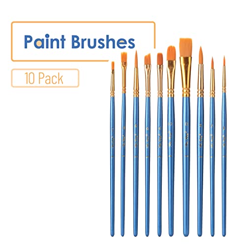 Mr. Pen- Paint Brushes, 10pc, Paint Brushes for Acrylic Painting, Art Brushes, Drawing and Art Supplies, Paint Brush, Acrylic Paint Brushes, Paint Brushes for Kids, Paint Brush set, Watercolor Brushes