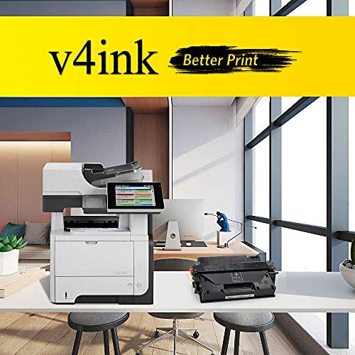 v4ink Compatible CE255X Toner Cartridge Replacement for HP 55X CE255X 55A CE255A Toner High Yield Ink for HP P3015 P3015d P3015dn P3015n P3015x M521dn M521dw M525c M525dn M525f Printer 2PK