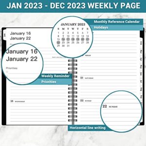 2023 Planner - Weekly and Monthly Planner 2023, 6.3” × 8.4”, Planner 2023 from Jan 2023 to Dec 2023, Inner Pocket, Premium Paper, Twin-wire Binding, Make Your Life Productive