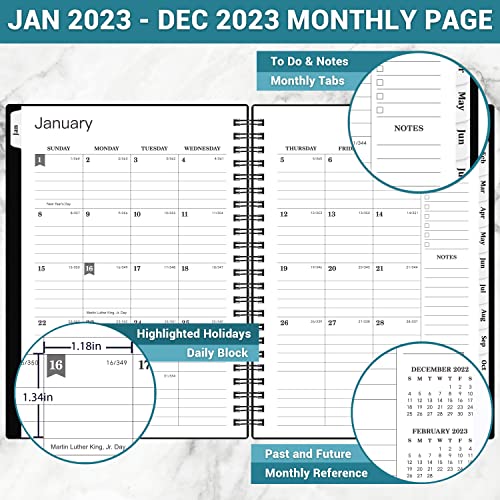 2023 Planner - Weekly and Monthly Planner 2023, 6.3” × 8.4”, Planner 2023 from Jan 2023 to Dec 2023, Inner Pocket, Premium Paper, Twin-wire Binding, Make Your Life Productive