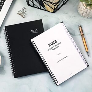 2023 Planner - Weekly and Monthly Planner 2023, 6.3” × 8.4”, Planner 2023 from Jan 2023 to Dec 2023, Inner Pocket, Premium Paper, Twin-wire Binding, Make Your Life Productive