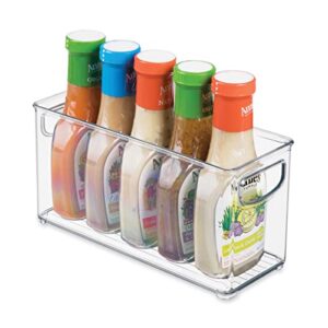 idesign linus bpa-free plastic stackable organizer storage bin with handles for kitchen, pantry, bathroom, small,10” x 4” x 5”