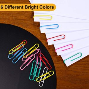 Vinaco Paper Clips Colorful, 100 Pack Large Paper Clips 2 Inch (50 mm), Durable & Rust Resistant, Jumbo Paper Clips, Colored Paper Clips. Great for Office, School and Personal Use (Multicolored)
