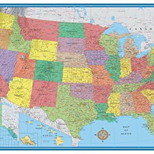 24x36 United States, USA Classic Elite Wall Map Mural Poster (Laminated)