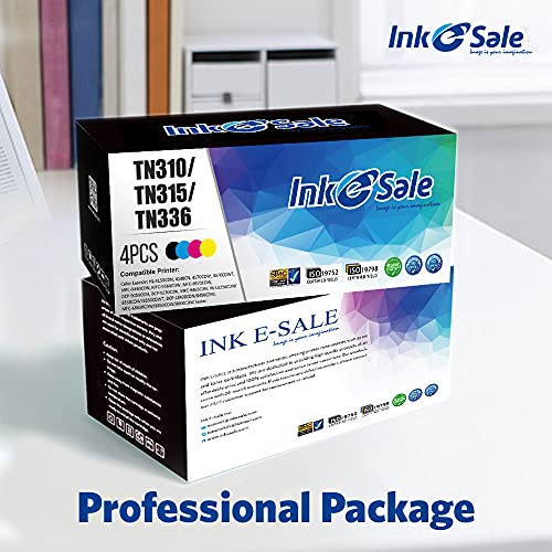 INK E-SALE Compatible Toner Cartridge Replacement for Brother TN336 TN315 TN310 TN331 (KCMY, 4-Pack), for use with Brother HL-L8350CDW HL-4150CDN MFC-L8850CDW MFC-9970CDW MFC-L8600CDW Printer