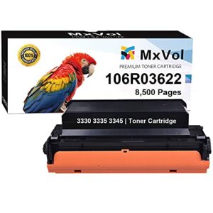 mxvol compatible xerox workcentre 3335 3345 phaser 3330 106r03622 toner cartridge use for xerox 3335 3335/dni 3345 3345/dni 3330 3330/dni printer, high capacity 8,500 pages (1-pack, black)