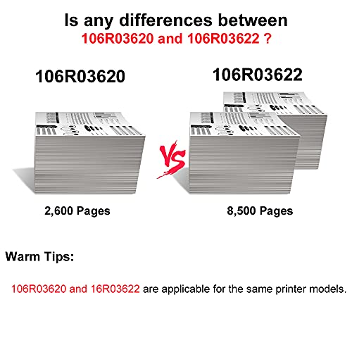 MxVol Compatible Xerox WorkCentre 3335 3345 Phaser 3330 106R03622 Toner Cartridge use for Xerox 3335 3335/DNI 3345 3345/DNI 3330 3330/DNI Printer, High Capacity 8,500 Pages (1-Pack, Black)