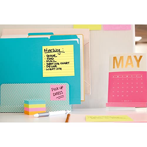 Post-it Super Sticky Notes, 2x Sticking Power, 4 x 4-Inches, Canary Yellow, Lined, 6-Pads/Pack, Model:675-6SSCY