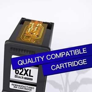 GPC Image Remanufactured Ink Cartridge Replacement for HP 62XL 62 XL Compatible with Envy 5540 7645 5642 5542 5643 5640 7644 7643 OfficeJet 5740 200 5745 5741 Printer Tray (1 Black 1 Tri-Color)