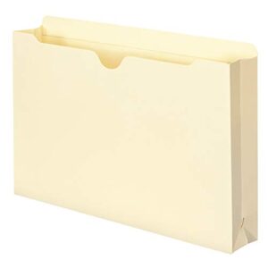smead file jacket, reinforced straight-cut tab, 2″ expansion, legal size, manila, 50 per box (76560)