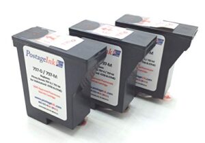postageink.com 797-0 ink cartridge replacement for use with mailstation (k700) and mailstation 2 (k7m0) postage meters, set of 3