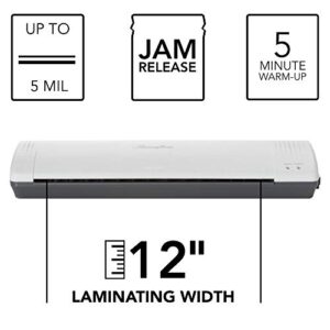 Swingline Laminator, Thermal, Inspire Plus Lamination Machine, 12 inches Max Width, Quick Warm-up, Includes Laminating Pouches, White / Gray (1701867)