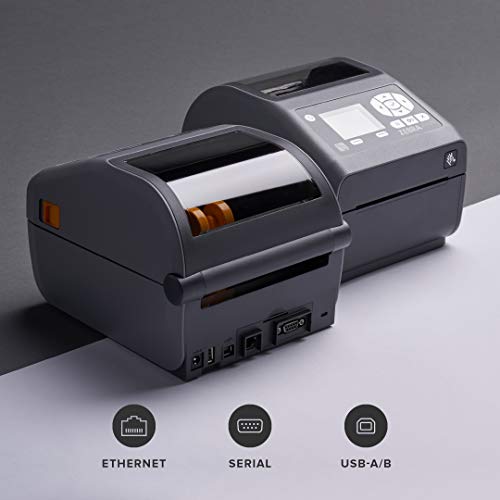 ZEBRA ZD620d Direct Thermal Desktop Printer with LCD Screen 203 dpi Print Width 4 in Ethernet Serial USB ZD62142-D01F00EZ