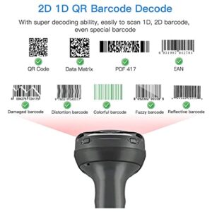 Zebra DS4608-SR Standard Range 1D 2D Handheld Barcode Scanner QR Wired USB Imager Black Corded Screen Code Reader for POS System - JTTANDS