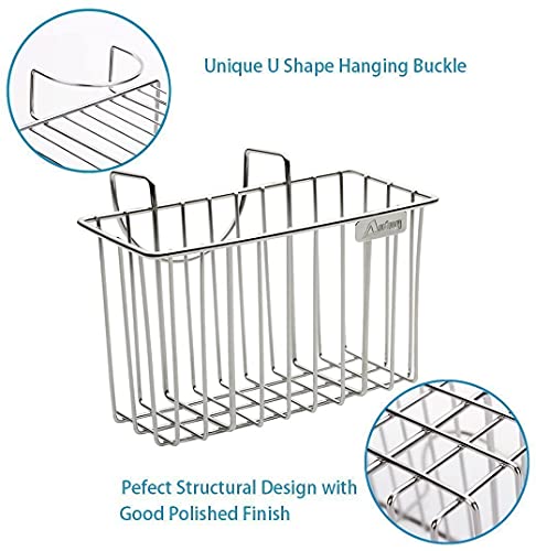 Kitchen Sponge Holder, Aiduy Sink Caddy Brush Dishwashing Liquid Drainer Rack - Stainless Steel