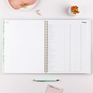 Blue Sky 2023 Weekly and Monthly Planner, January - December, 8.5" x 11", Frosted Cover, Wirebound, Laurel (142094)