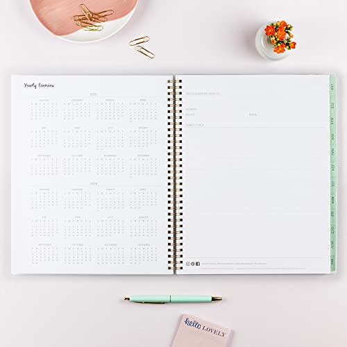 Blue Sky 2023 Weekly and Monthly Planner, January - December, 8.5" x 11", Frosted Cover, Wirebound, Laurel (142094)