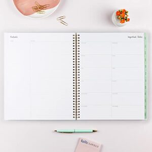 Blue Sky 2023 Weekly and Monthly Planner, January - December, 8.5" x 11", Frosted Cover, Wirebound, Laurel (142094)