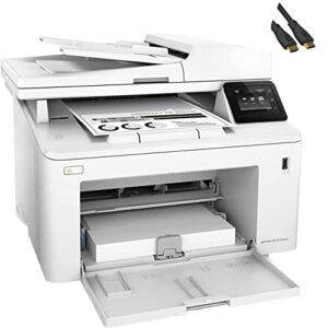 hp laserjet pro mfp m227fdw all-in-one wireless nfc ethernet monochrome laser printer, w – print scan copy fax – 30 ppm, 1200×1200 dpi, auto 2-sided printing, 35-sheet adf – white
