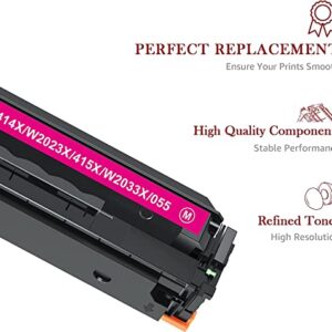 414X Toner Cartridges 4 Pack Compatible Replacement for HP 414X W2020X 414A W2020A with HP Color Laserjet Pro MFP M479fdw M454dw Printer (Black Cyan Yellow Magenta)