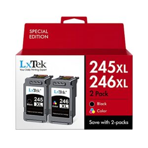 lxtek ink cartridge replacement for canon pg-245xl cl-246xl pg-243 cl-244 xl compatible with pixma mx492 mx490 mg2420 mg2520 mg2522 mg2920 mg2922 mg3022 mg3029 ip2820(1 black + 1 tri-color)