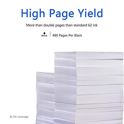 Ankink high Yield Remanufactured 62XL Ink Cartridges Replacement for HP62XL 62 XL to use with Envy 5540 5640 5660 7640 7645 OfficeJet 5740 8040 200 250 Series Printer Black 2 Pack hp62 hp 62 C2P05AN