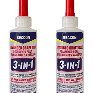 Beacon 3-in-1 Advanced Crafting Glue, 4-Ounce, 2-Pack