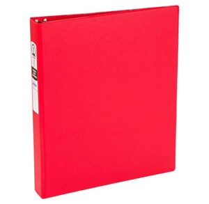 avery economy binder with 1 inch round ring, red, 1 binder (3310)