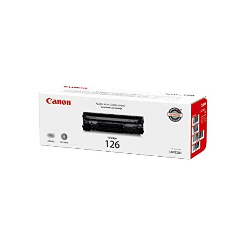 Canon Genuine Toner Cartridge 126 Black (3483B001), 1-Pack, for Canon imageCLASS LBP6200d, LBP6230dw Laser Printers