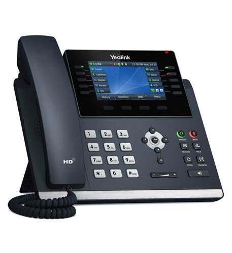 Yealink SIP-T46U IP Phone [5 Pack] 16 VoIP Accounts. 4.3-Inch Color Display. Dual USB 2.0, Dual-Port Gigabit Ethernet, 802.3af PoE, Power Adapter Not Included