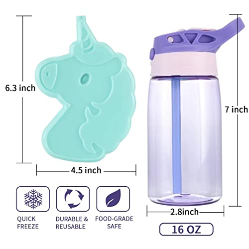 BDBKYWY Unicorn Lunch Box Lunch Bag Set - Insulated Lunch Bag with 4 Compartment Bento Box Ice Pack Water Bottle Silicon Cap Spoon Salad Container for Lunch Kid's School Supplies Ideal for Age 7-15